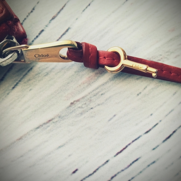 Chloe Paddington Red leather lock & key pre-loved - Picture 7 of 15